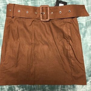 Brown Mini Skirt
